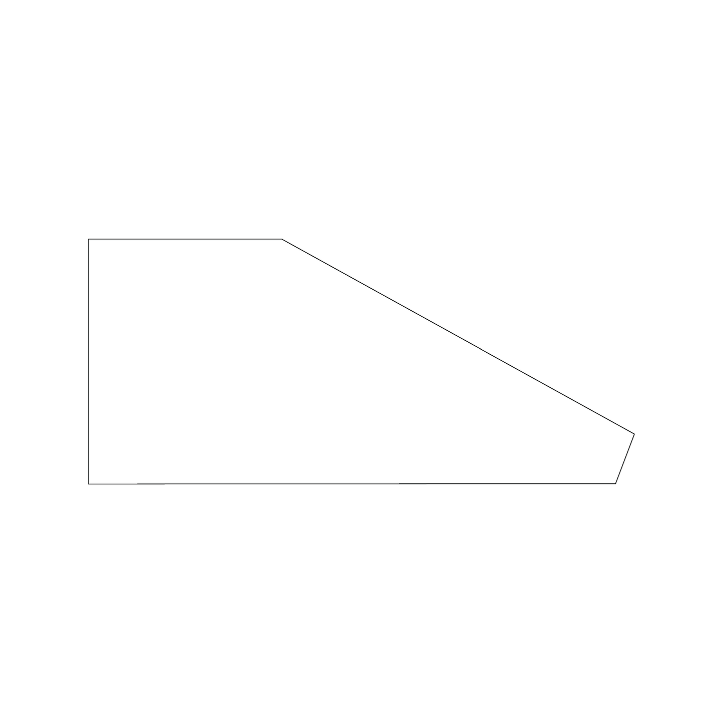 Custom Plastic 7.27" x 3.25" Angled Cards