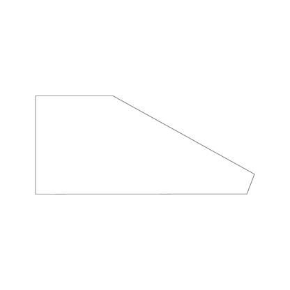 Custom Plastic 7.27" x 3.25" Angled Cards