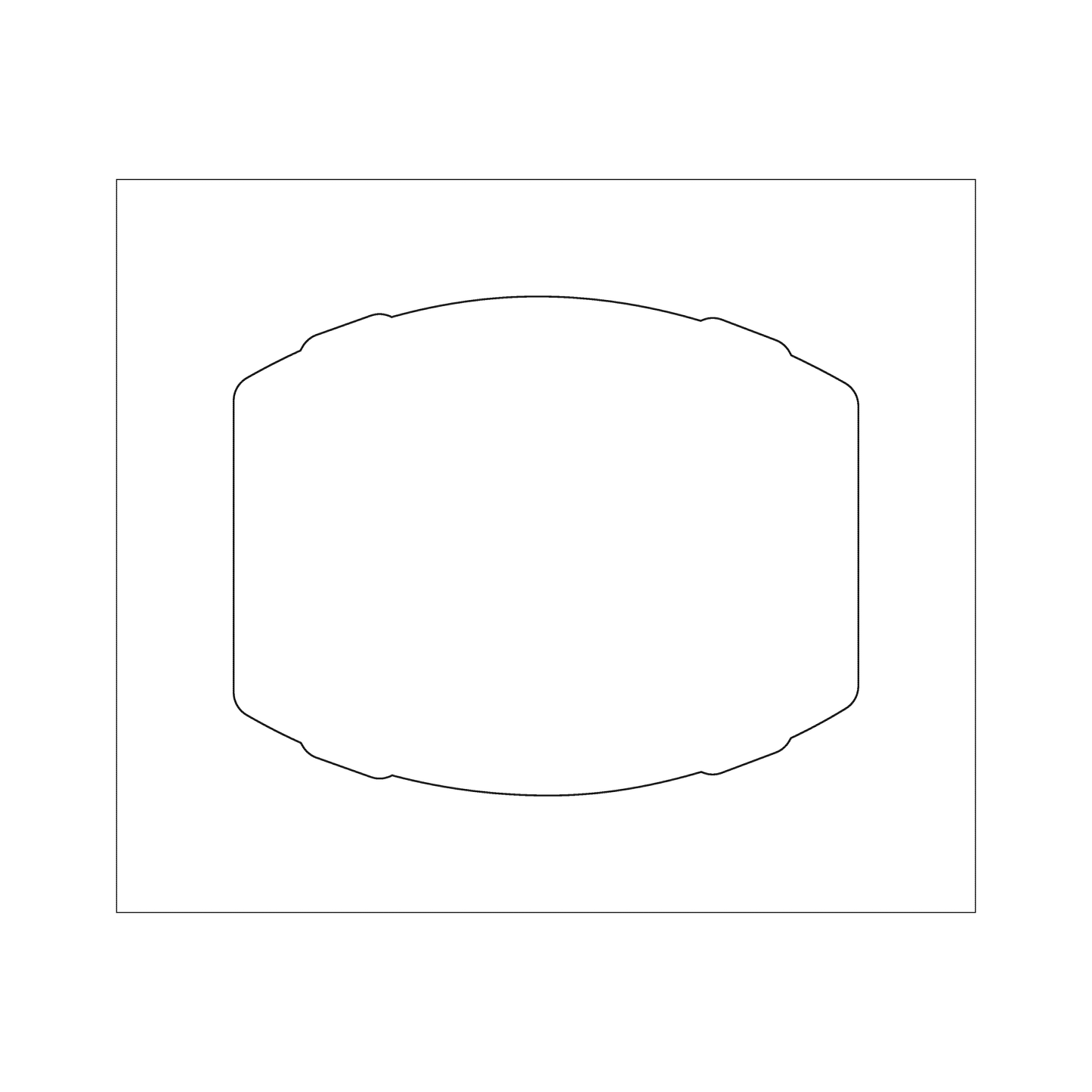 Custom Plastic 2.66" x 2.125" Barrel Shape Cards