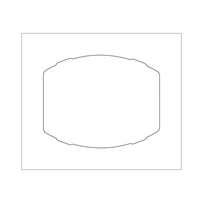 Custom Plastic 2.66" x 2.125" Barrel Shape Cards