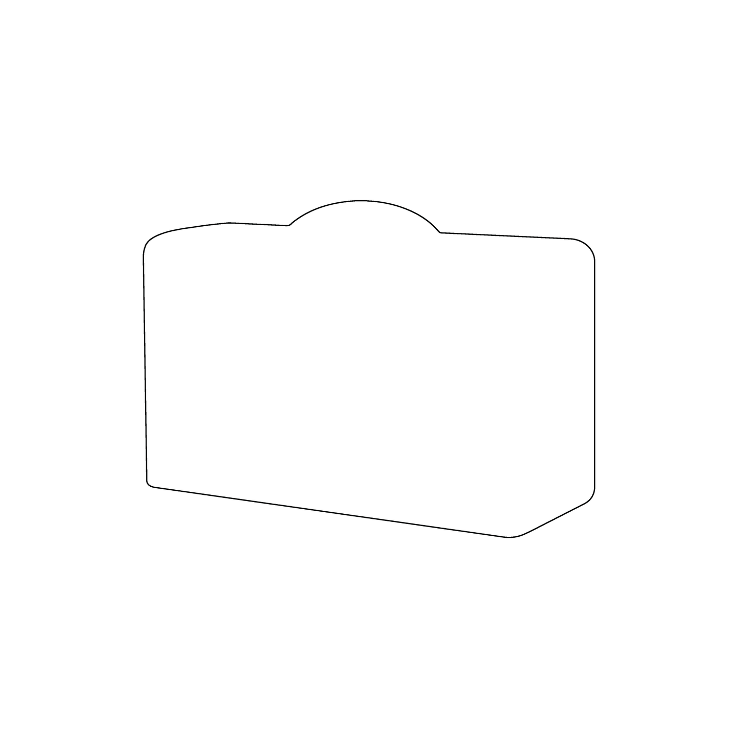 Custom Plastic 2.85" x 2.125" Suitcase Shape Cards