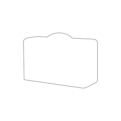 Custom Plastic 2.85" x 2.125" Suitcase Shape Cards