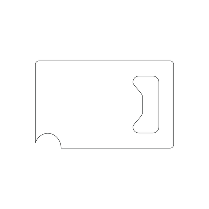 Custom Plastic 3.375" x 2.125" Bottle Opener Cards