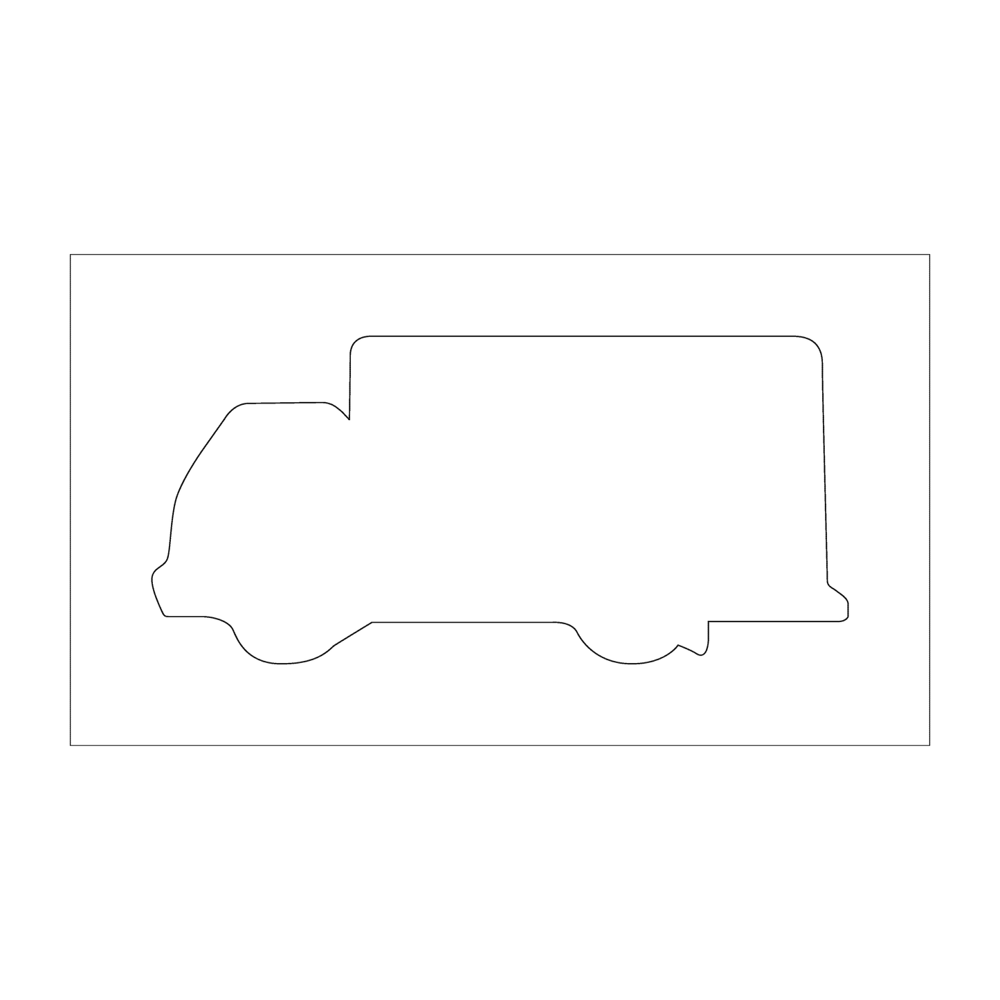 Custom Plastic 4.25" x 2" Truck Shape Cards