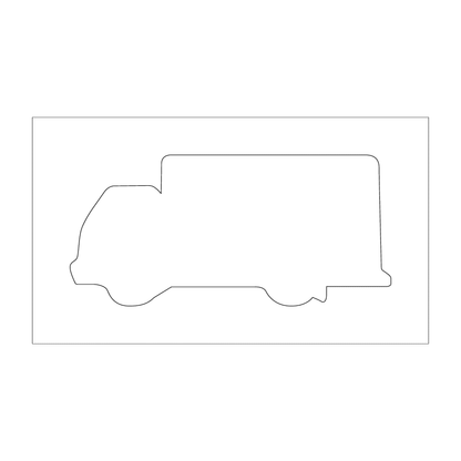 Custom Plastic 4.25" x 2" Truck Shape Cards