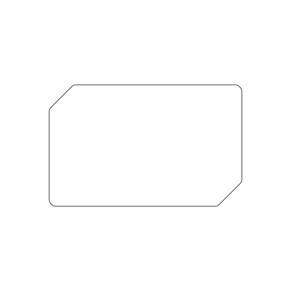 Custom Plastic 3.375" x 2.125" Two Clipped Corner Cards