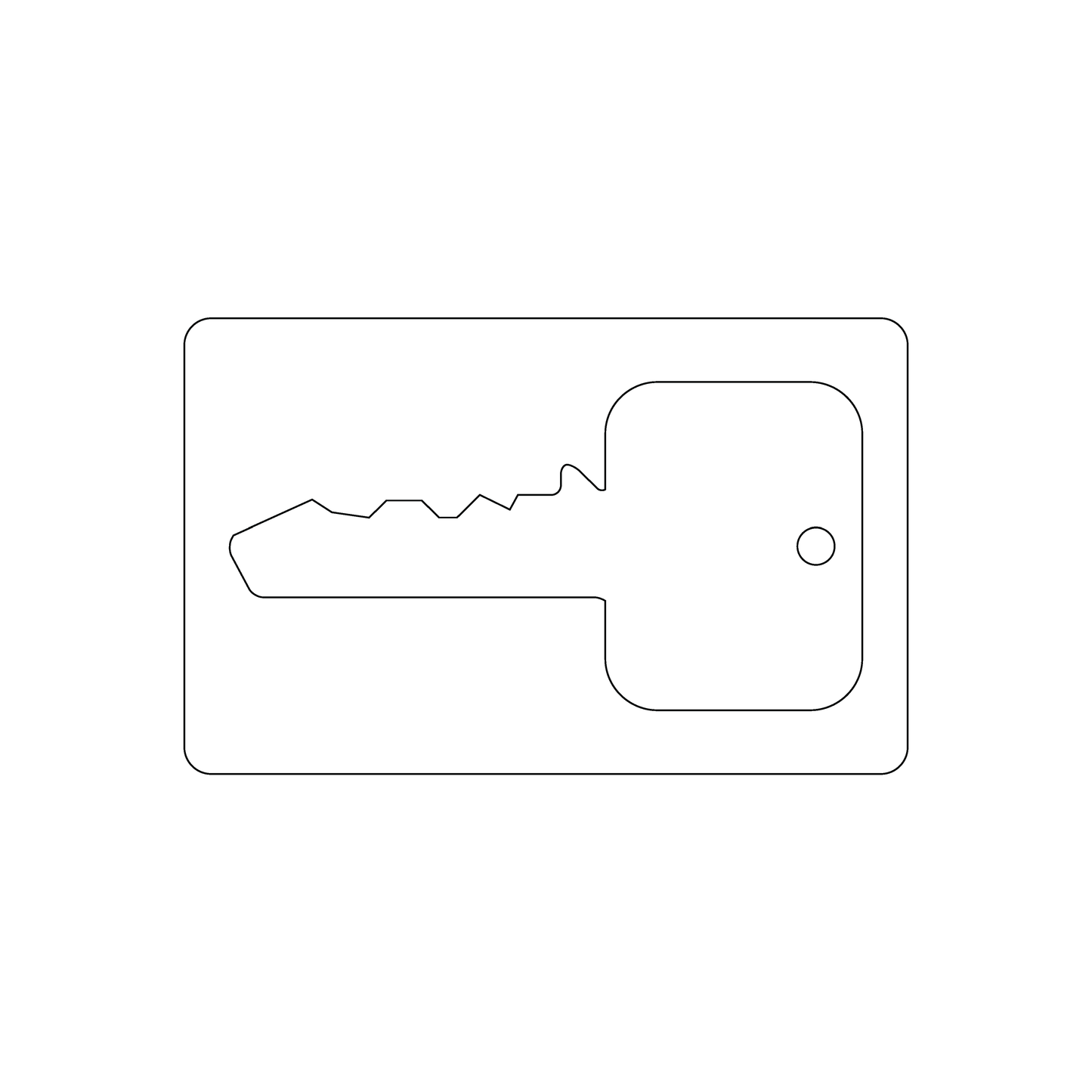 Custom Plastic 3.375" x 2.125" Punch-Out Key Shape Key Tag Combo