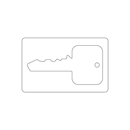 Custom Plastic 3.375" x 2.125" Punch-Out Key Shape Key Tag Combo
