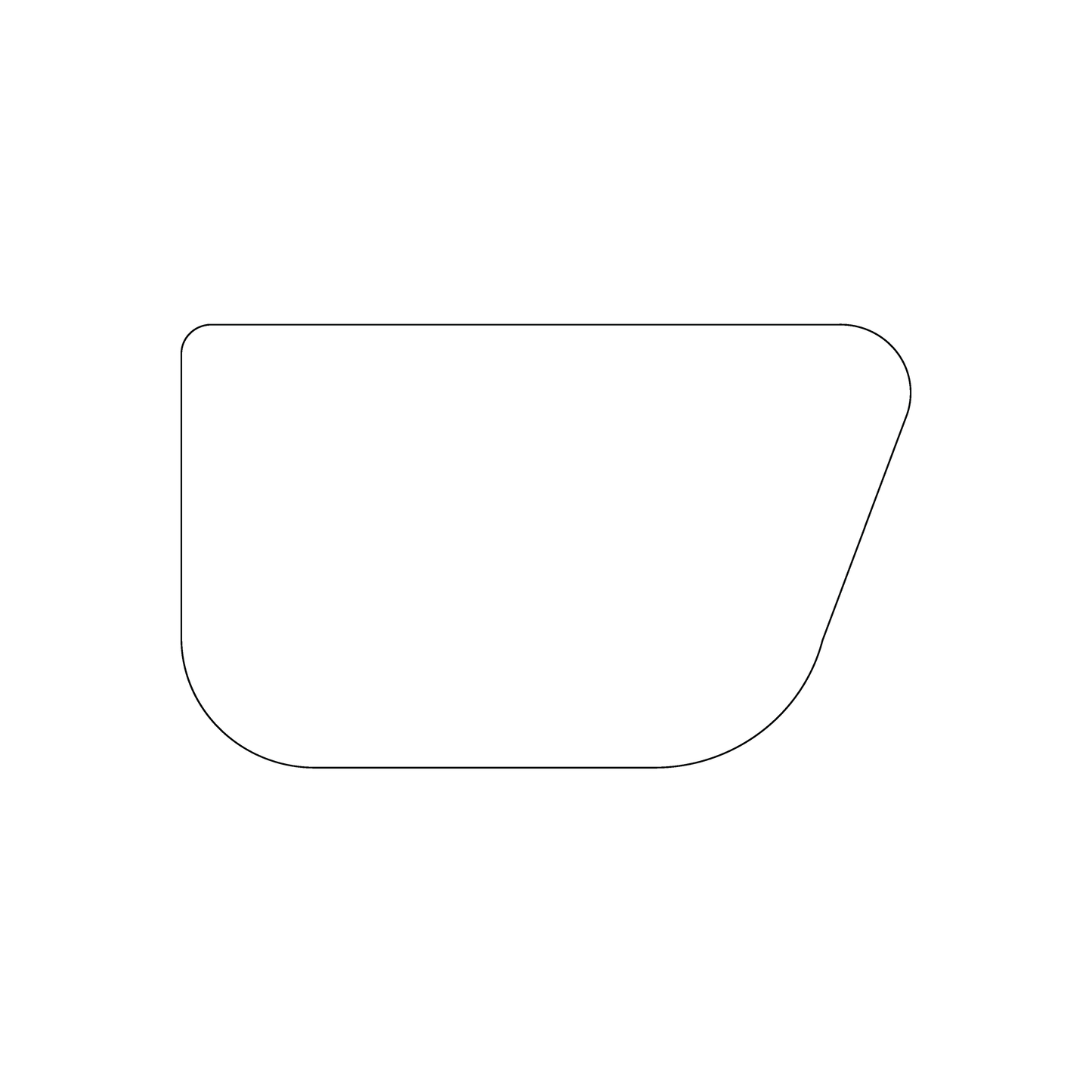 Custom Plastic 3.5" x 2.125" Wedge Shape Cards