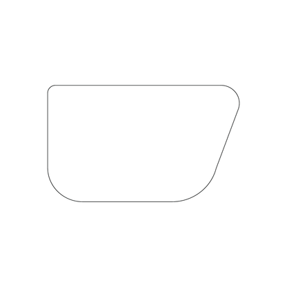 Custom Plastic 3.5" x 2.125" Wedge Shape Cards