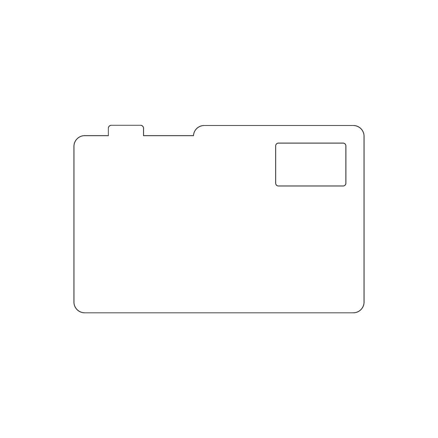 Custom Plastic 3.375" x 2.18" Camera Shape Cards