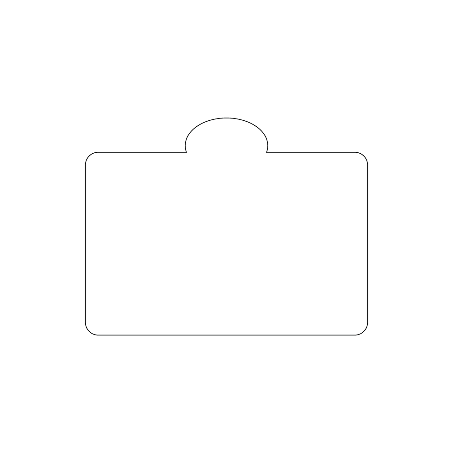 Custom Plastic 3.25" x 2.5" Rounded Top Cards