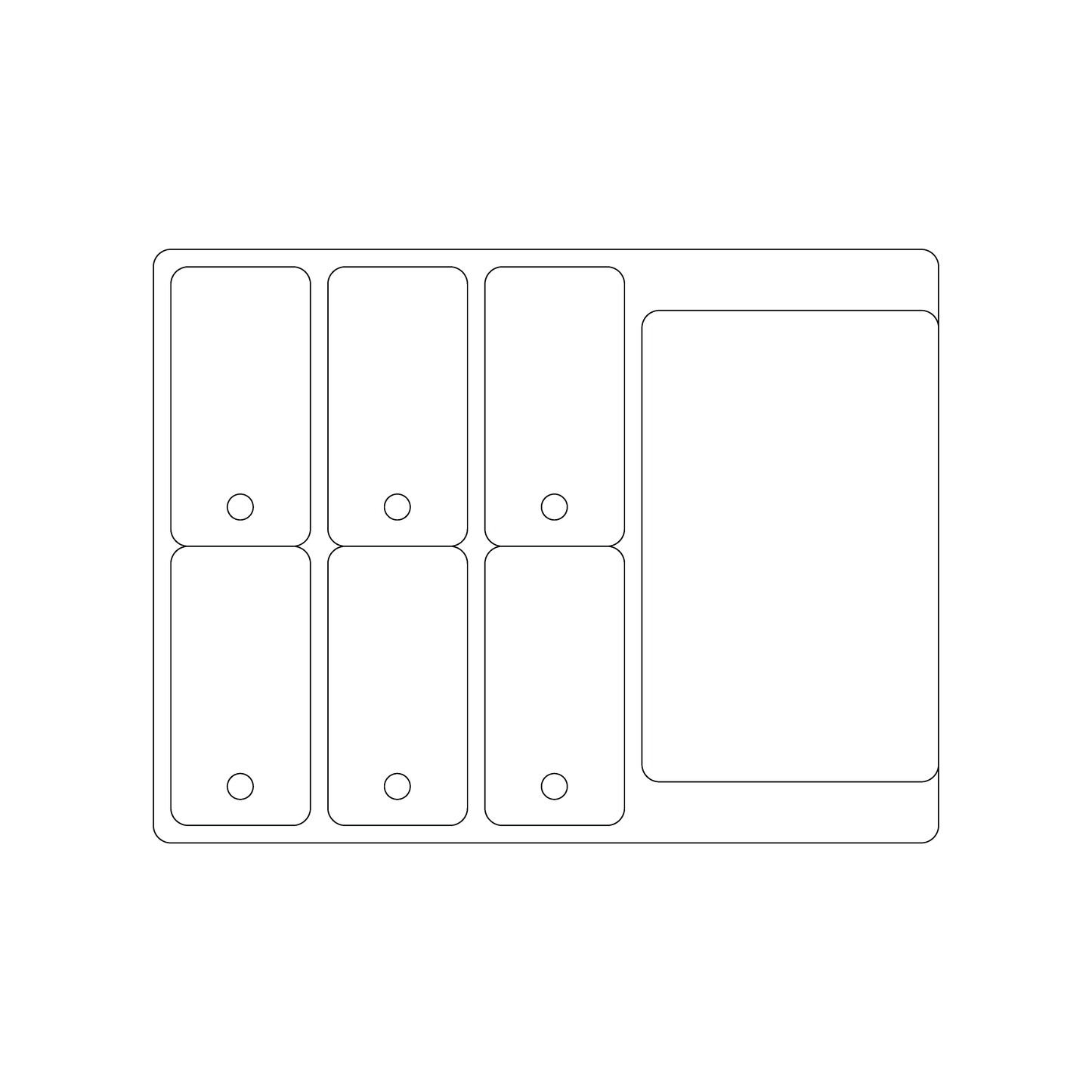 Custom Plastic 5.625" x 4.25" Card with 6 Key Tags Combo