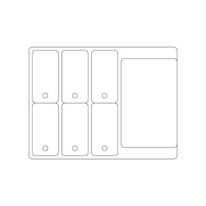 Custom Plastic 5.625" x 4.25" Card with 6 Key Tags Combo