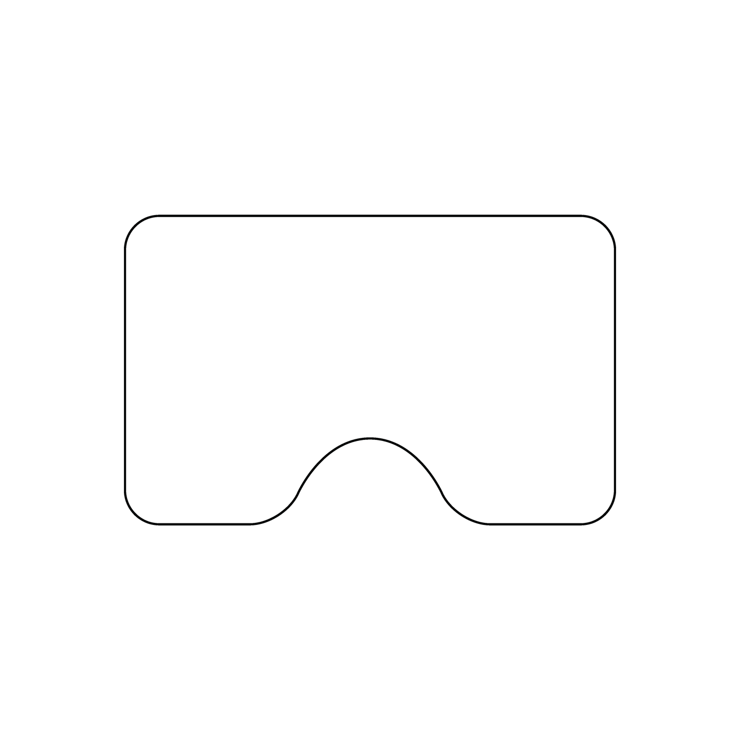 Custom Plastic 3.372" x 2.121" Round Cutout Cards