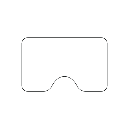 Custom Plastic 3.372" x 2.121" Round Cutout Cards