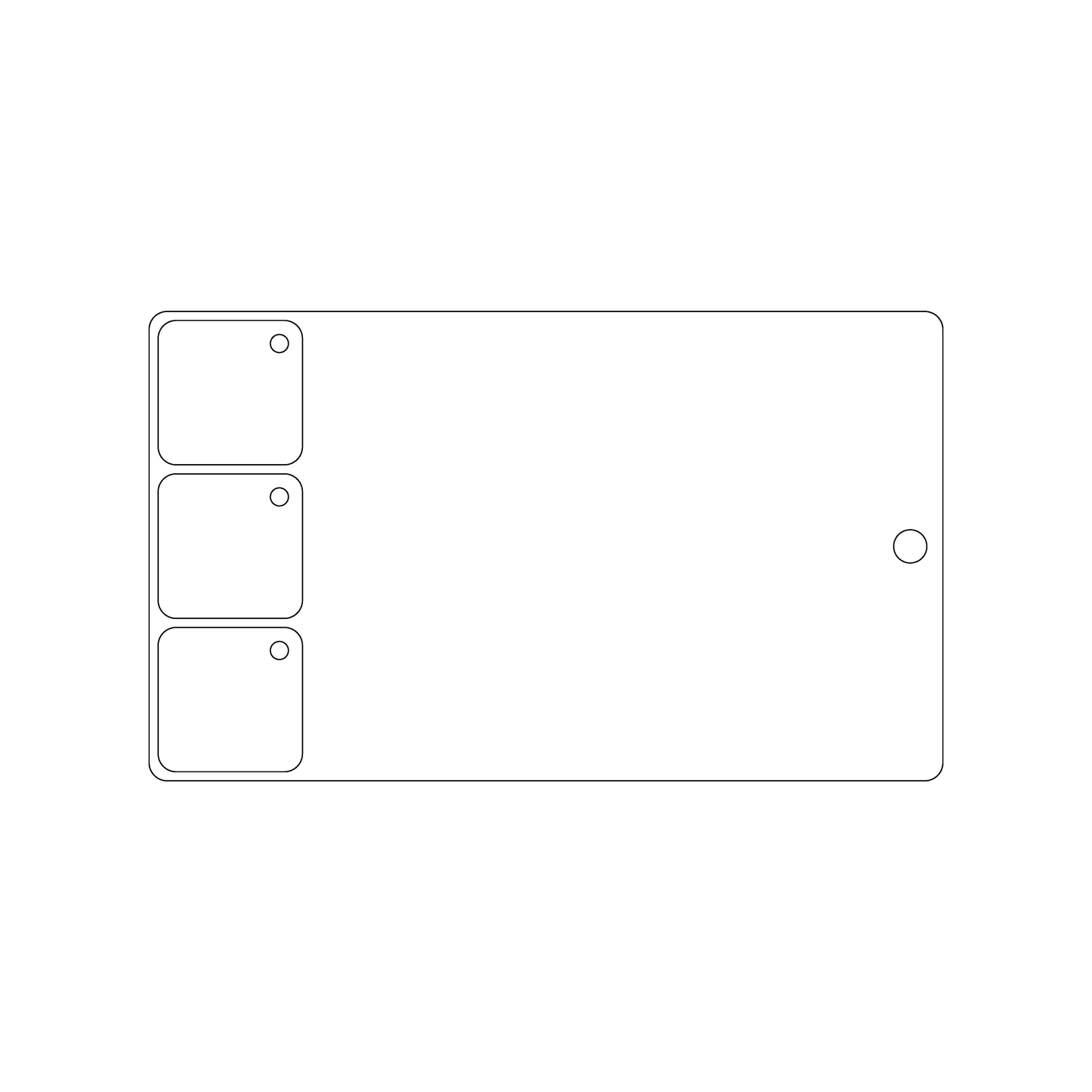 Custom Plastic 5.5" x 3.25" 3 Square Punch-Out Key Tags Combo