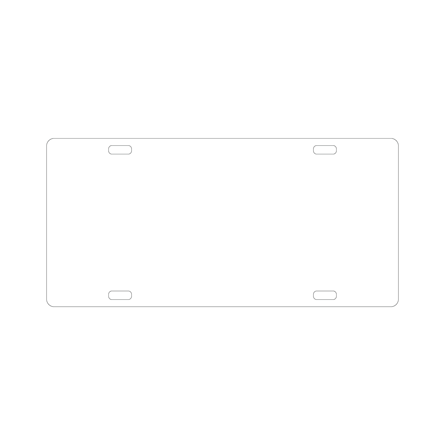 Custom Plastic 11.5" x 5.5" License Plate Shape Signage