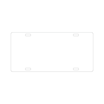 Custom Plastic 11.5" x 5.5" License Plate Shape Signage