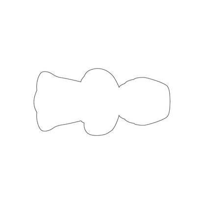 Custom Plastic 3.5" x 1.72" Doll Shape Cards