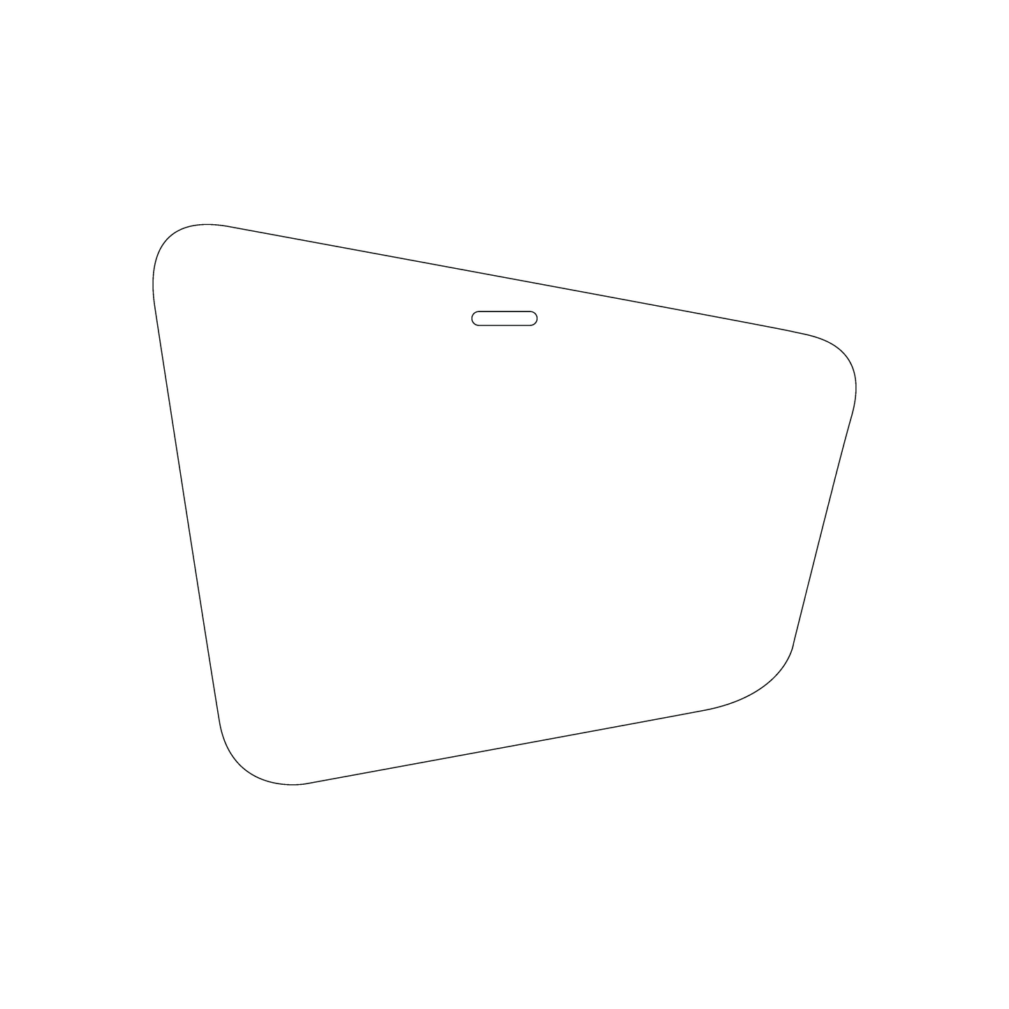 Custom Plastic 6" x 4.78" Trapezoid Shape Badges