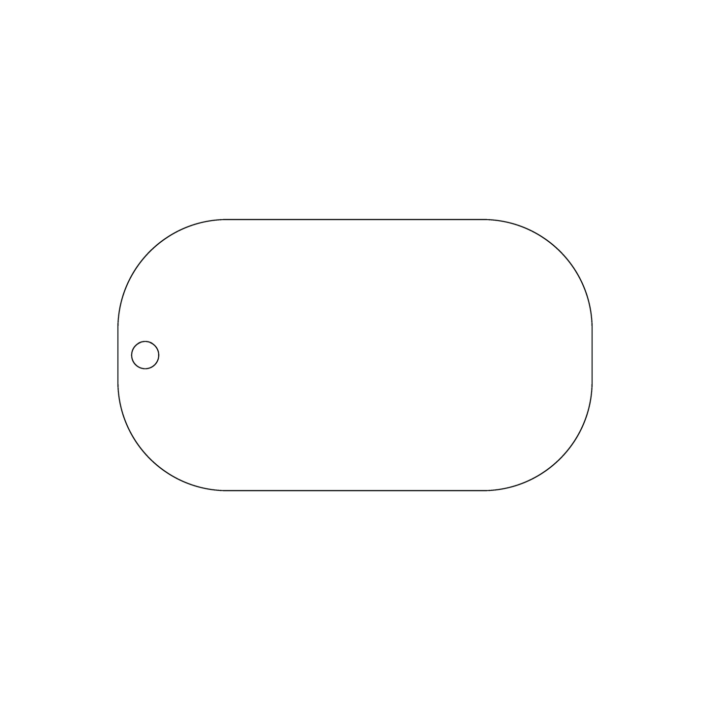 Custom Plastic 3.5" x 2" Oversized Dog Tag Tags