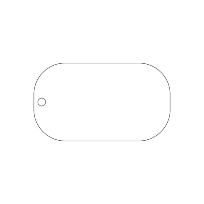 Custom Plastic 3.5" x 2" Oversized Dog Tag Tags