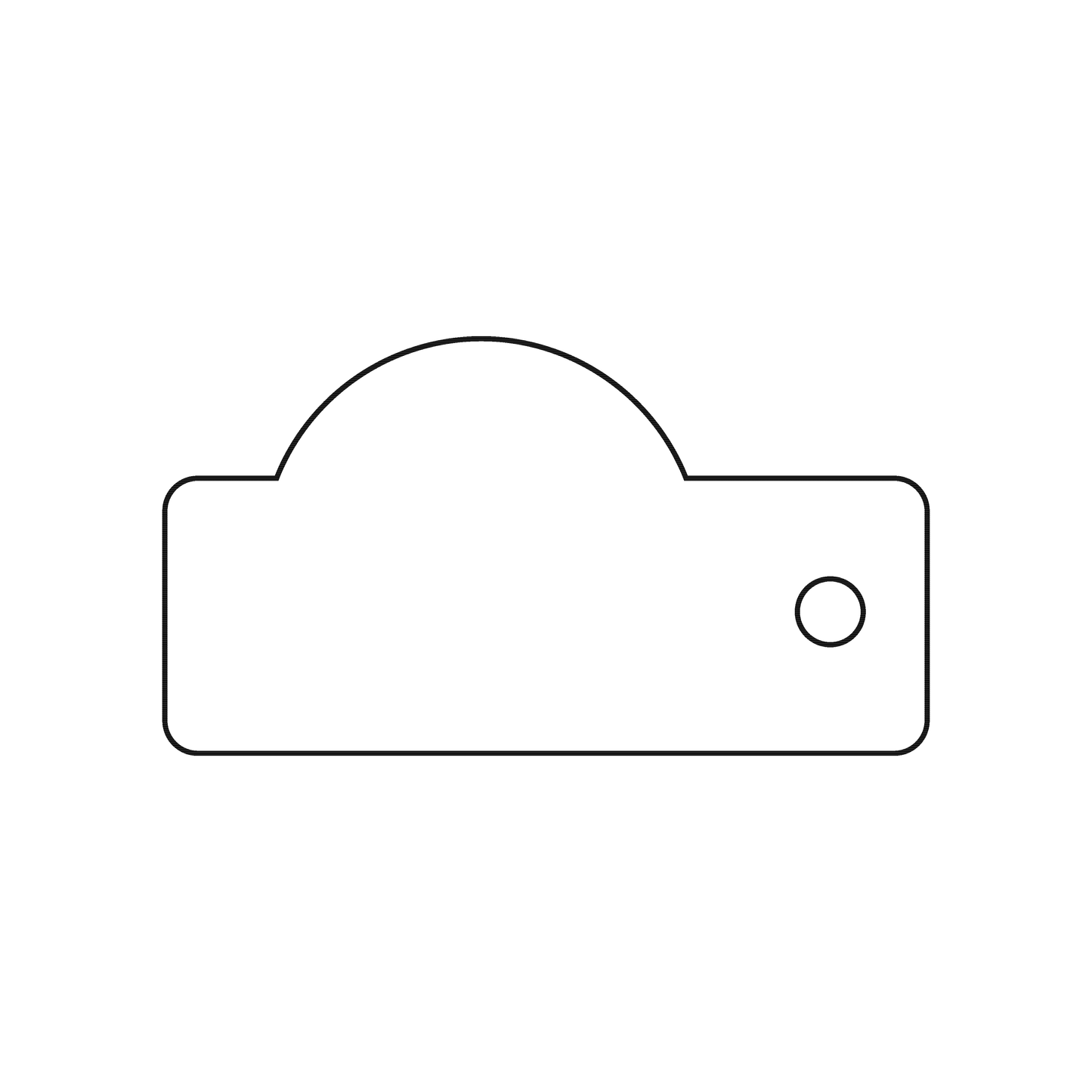 Custom Plastic 2.1546" x 1.1718" Key Tags with Dome