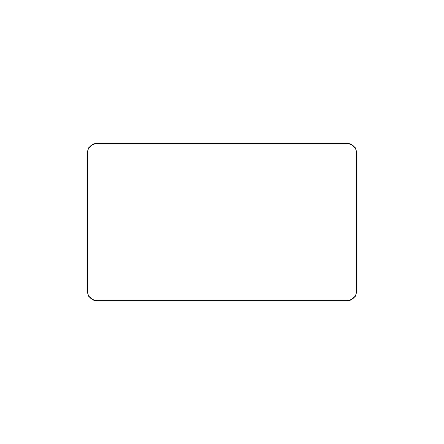 Custom Plastic 2.4" x 1.4" Rounded Corner Cards