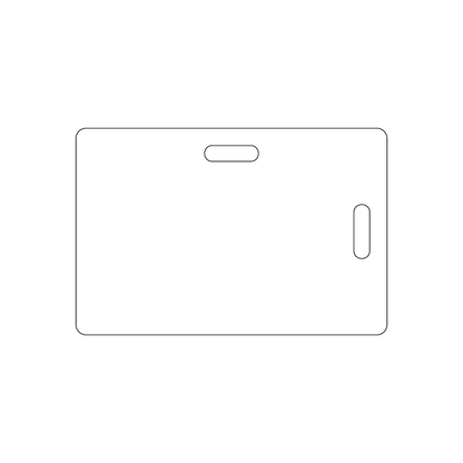 Custom Plastic 3.599" x 2.389" Two Wide Slot Badges