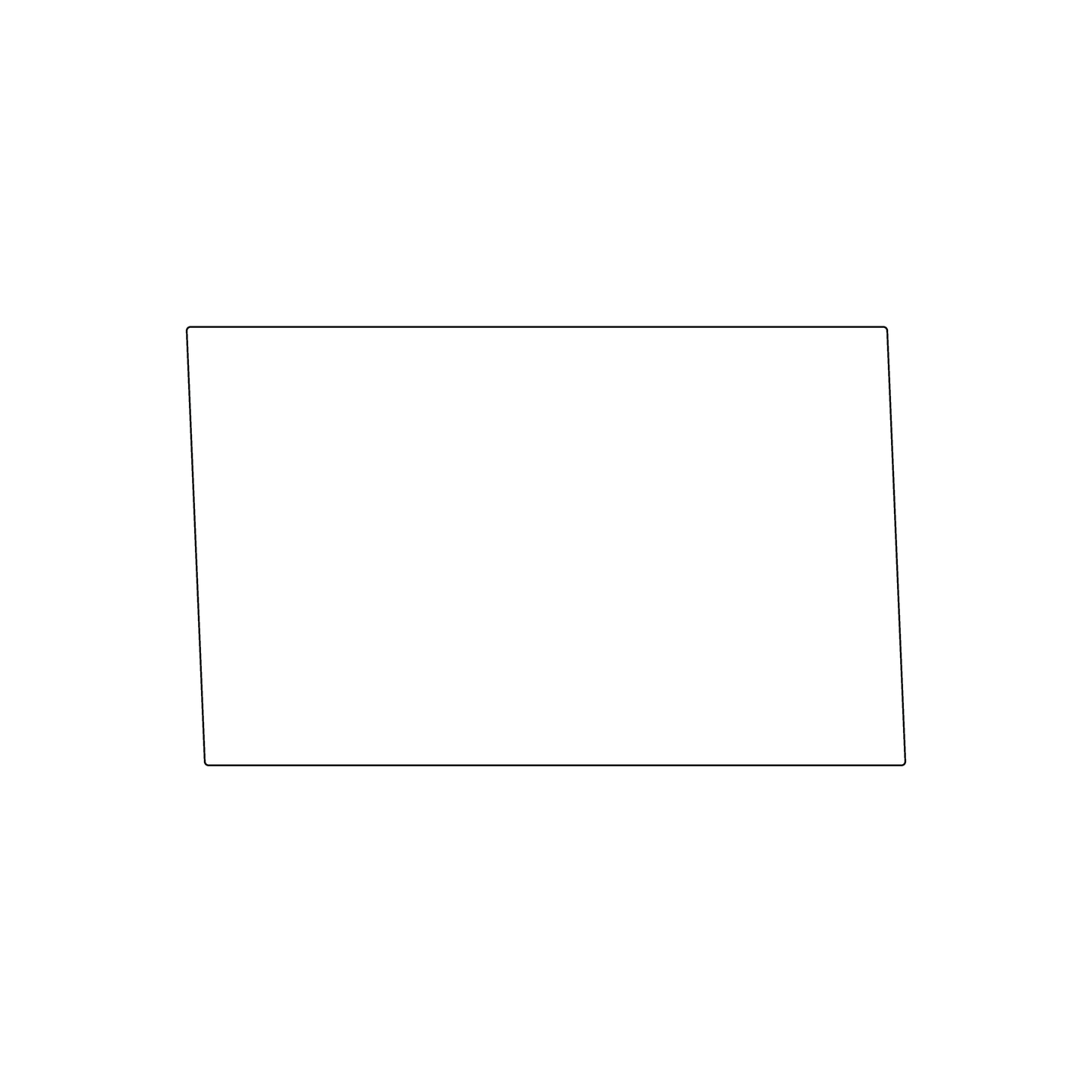 Custom Plastic 3.2803" x 2" Parallelogram Cards