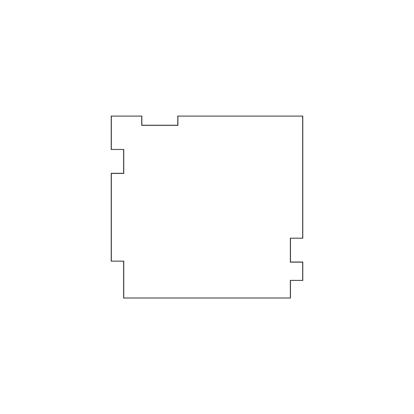 Custom Plastic 2" x 1.9" Geometric Shape Cards