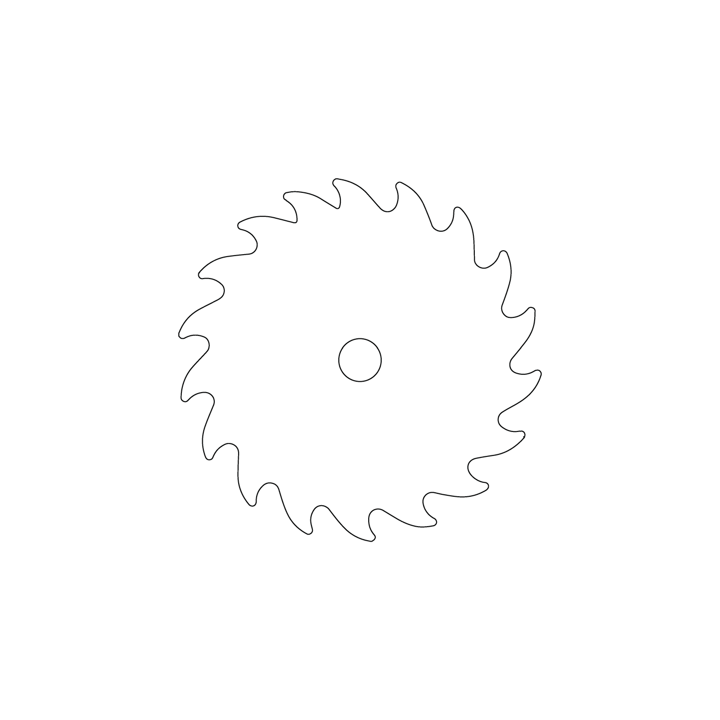 Custom Plastic 3" x 3" Circle Saw Blade Cards