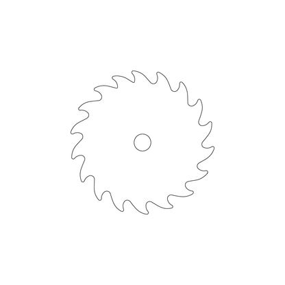 Custom Plastic 3" x 3" Circle Saw Blade Cards