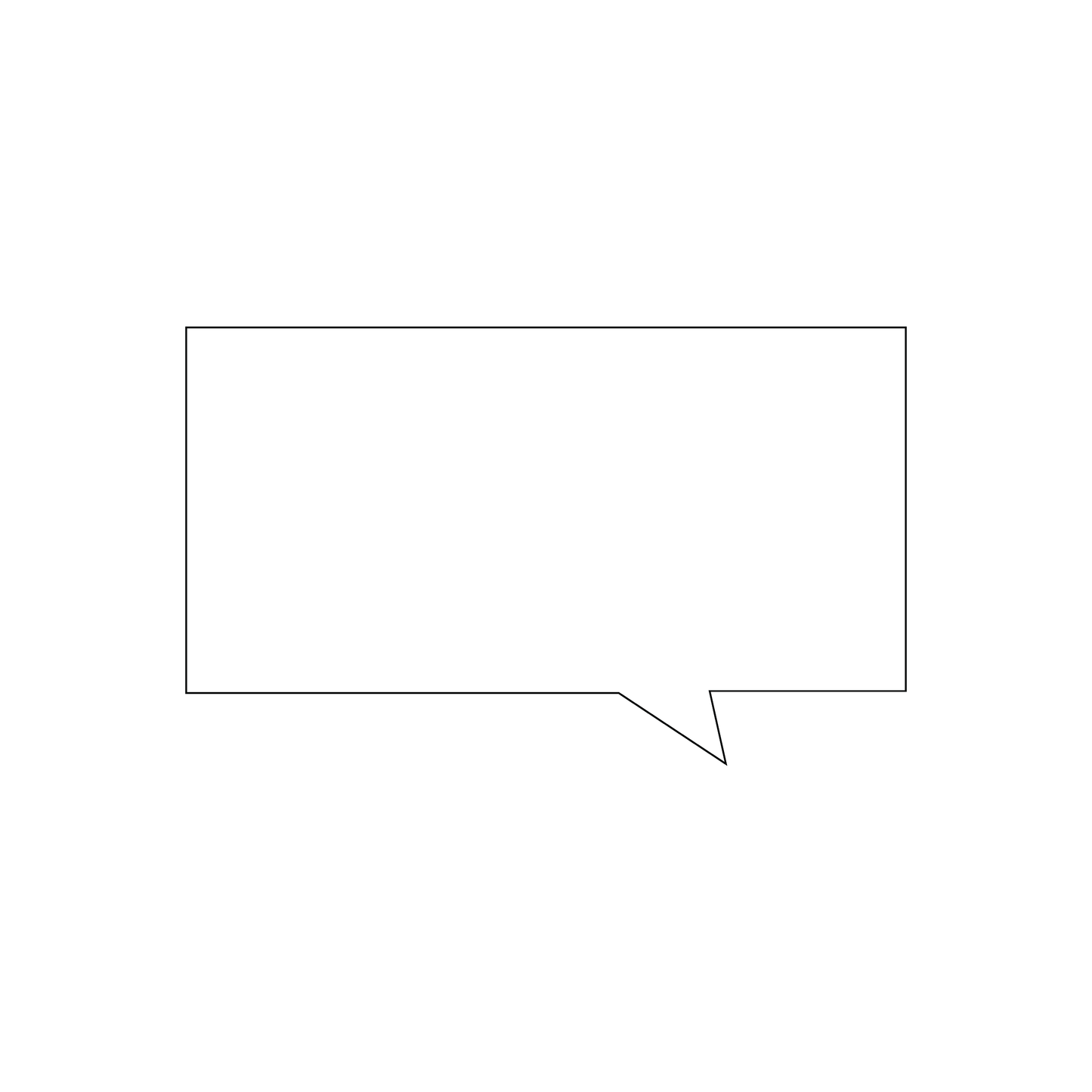 Custom Plastic 3.3" x 2" Text Bubble Cards