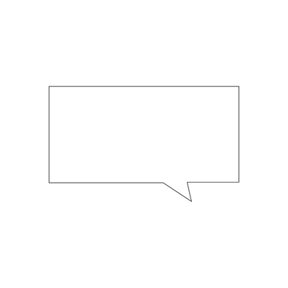 Custom Plastic 3.3" x 2" Text Bubble Cards