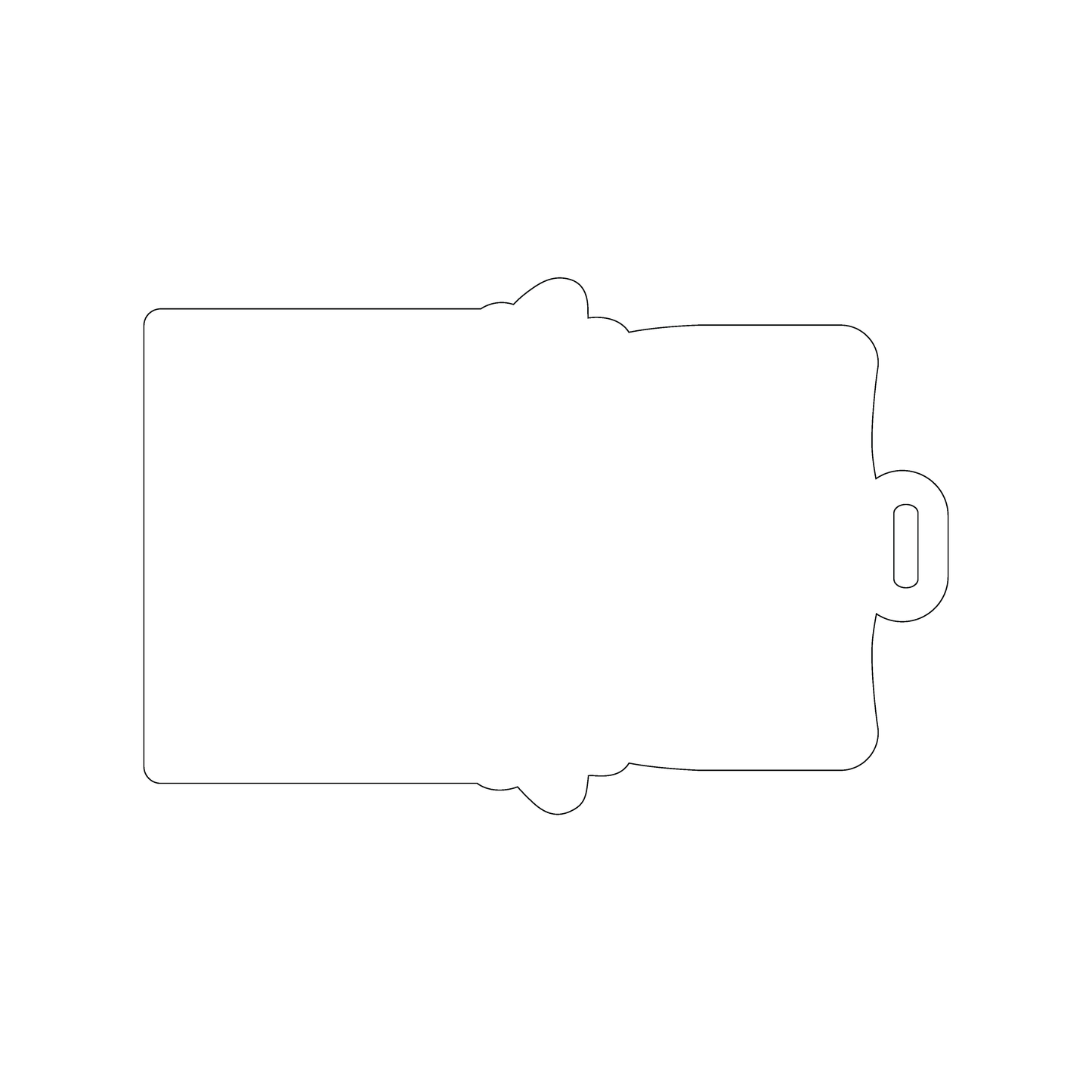 Custom Plastic 4" x 6" Luggage Shape Luggage Tags