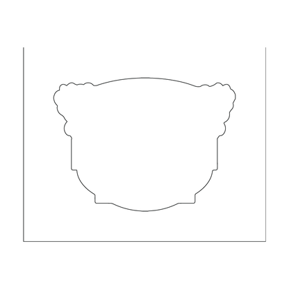 Custom Plastic 3" x 2.2" Bowl Shape Cards