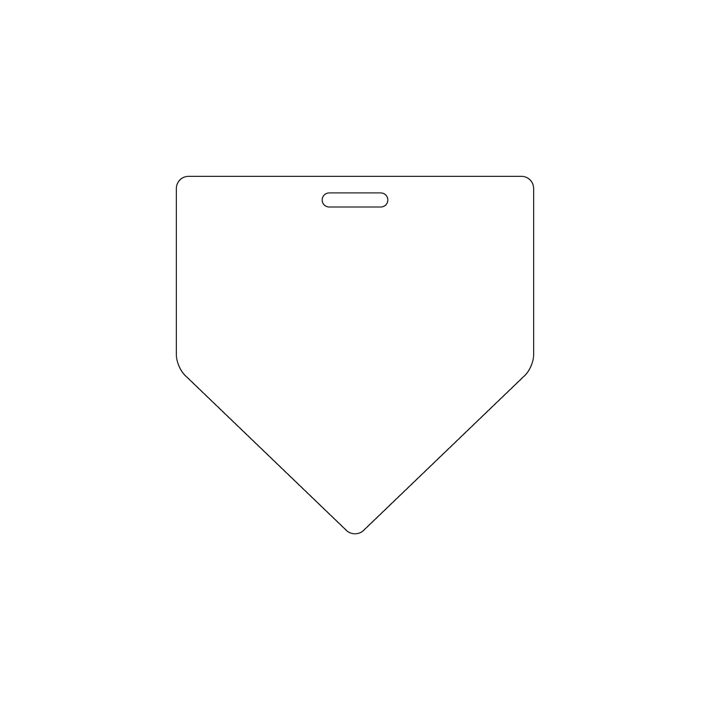 Custom Plastic 3" x 3" Home Plate Badges