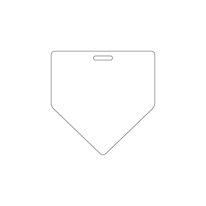 Custom Plastic 3" x 3" Home Plate Badges
