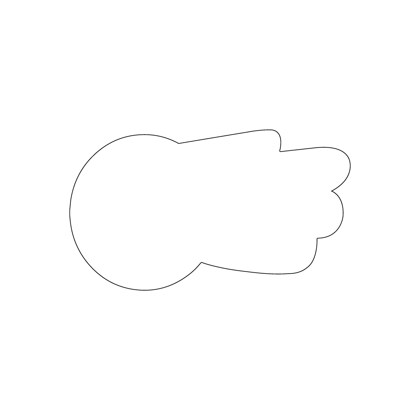 Custom Plastic 3.5" x 2" Meteor Shape Cards