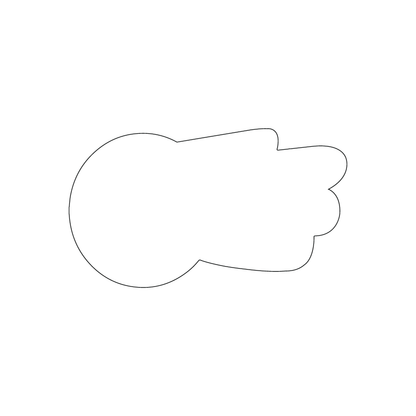 Custom Plastic 3.5" x 2" Meteor Shape Cards