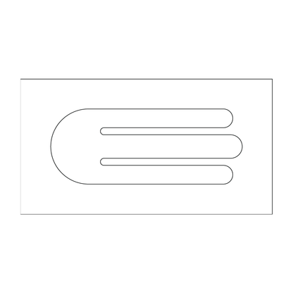 Custom Plastic 3.1875" x 1.25" Three Pronged Bookmark Punch-Out Cards