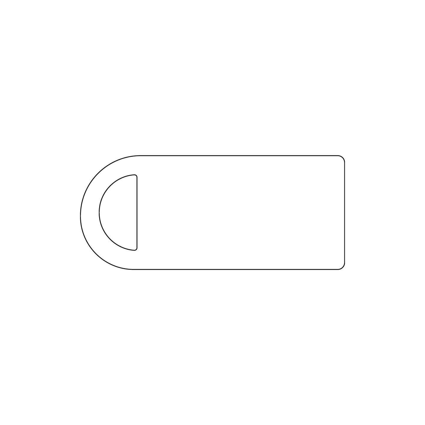 Custom Plastic 2.625" x 1.13" Thumb Drive Shape Key Tags