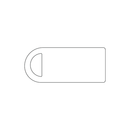 Custom Plastic 2.625" x 1.13" Thumb Drive Shape Key Tags