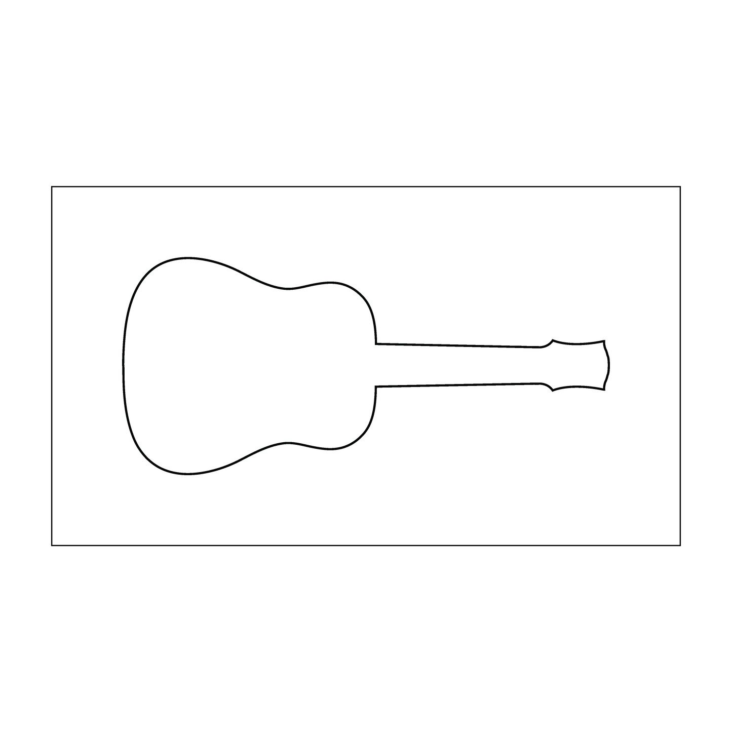 Custom Plastic 3.375" x 1.5" Guitar Shape Cards