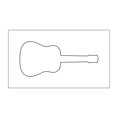 Custom Plastic 3.375" x 1.5" Guitar Shape Cards