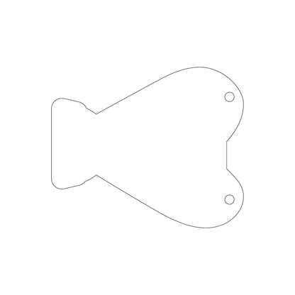Custom Plastic 4.3" x 5.14" Trophy Shape Tags