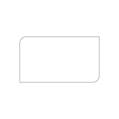 Custom Plastic 3.5" x 2" Two Rounded Corner & Two Square Corner Cards
