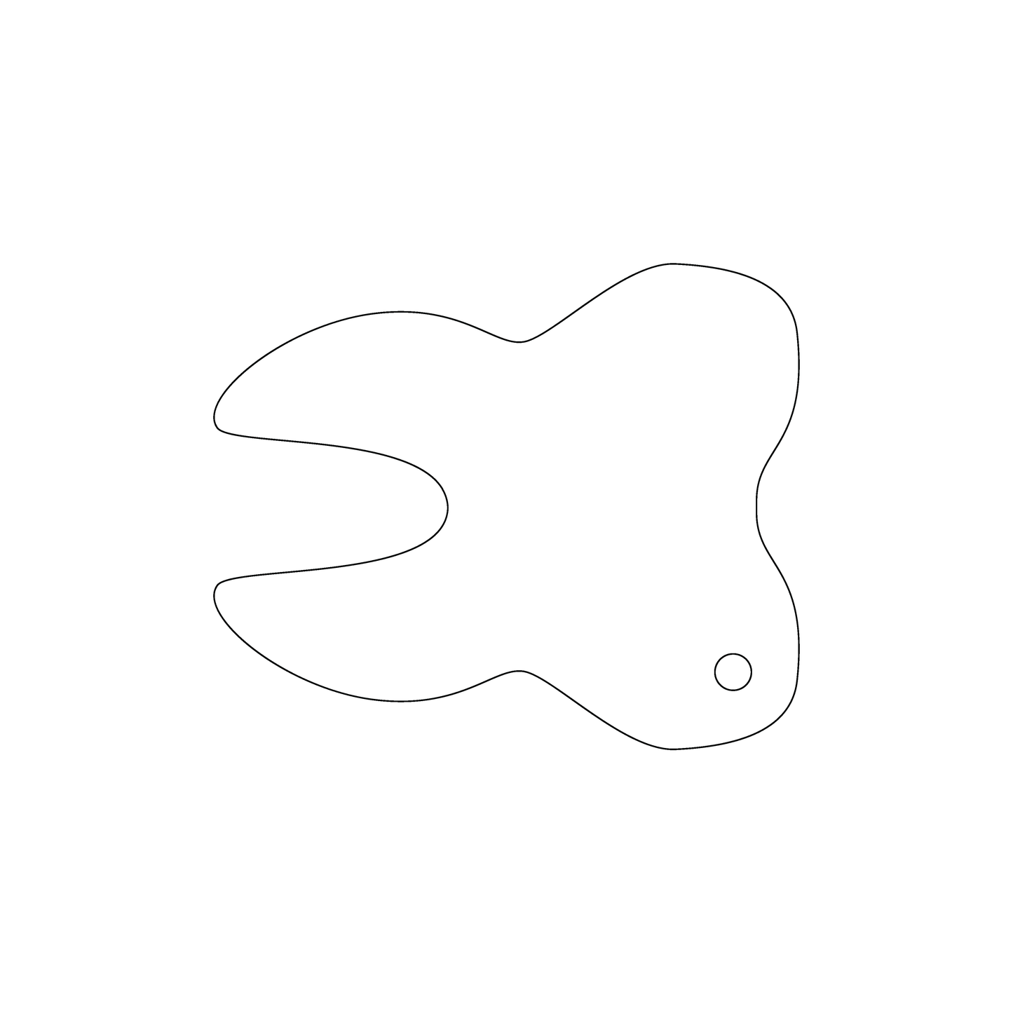 Custom Plastic 2.5" x 3.02" Tooth Shape Key Tags